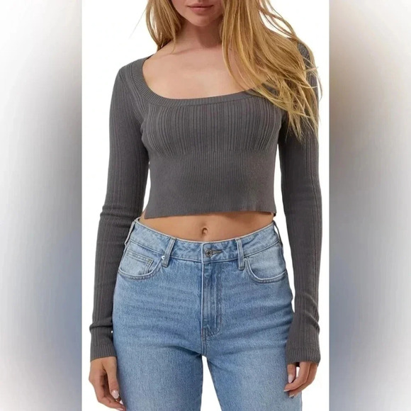 LA Hearts Crop Sweater - Size XS - Picture 5 of 7
